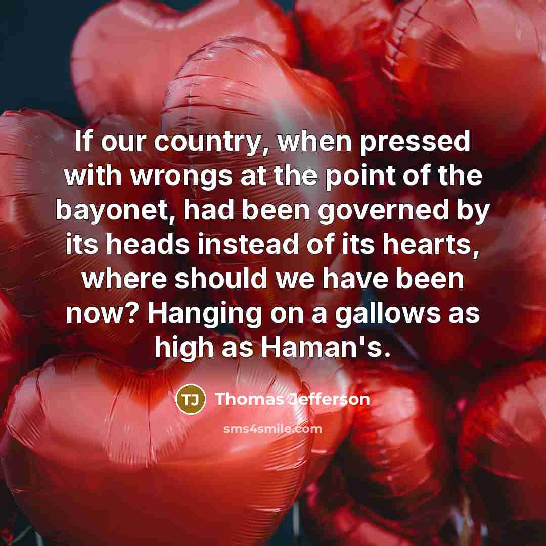 “If our country, when pressed with wrongs at the point…” quote by Thomas Jefferson