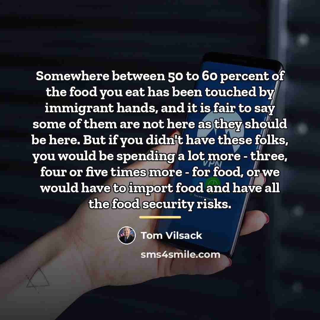 “Somewhere between 50 to 60 percent of the food you…” quote by Tom Vilsack