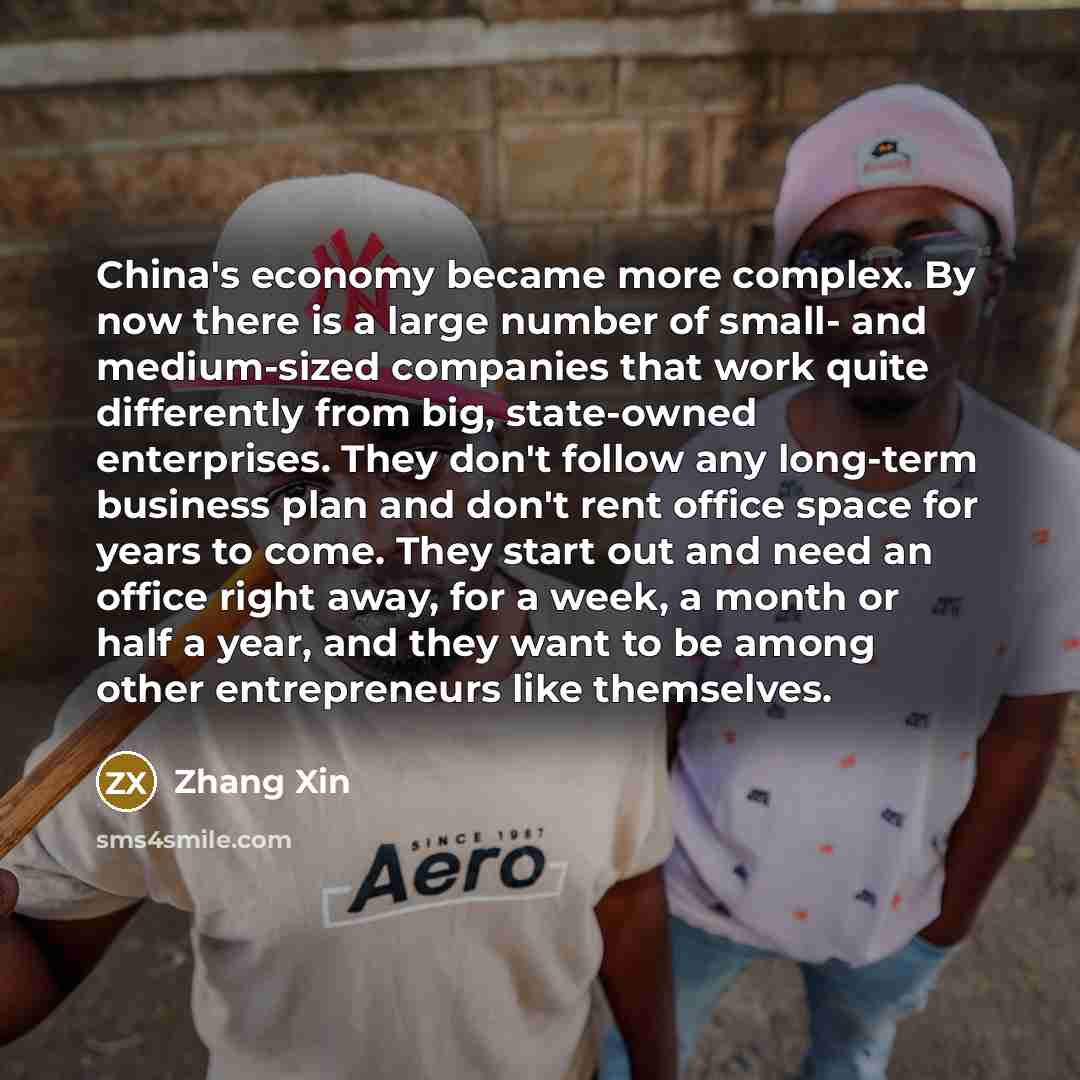 “China's economy became more complex. By now there is a…” quote by Zhang Xin