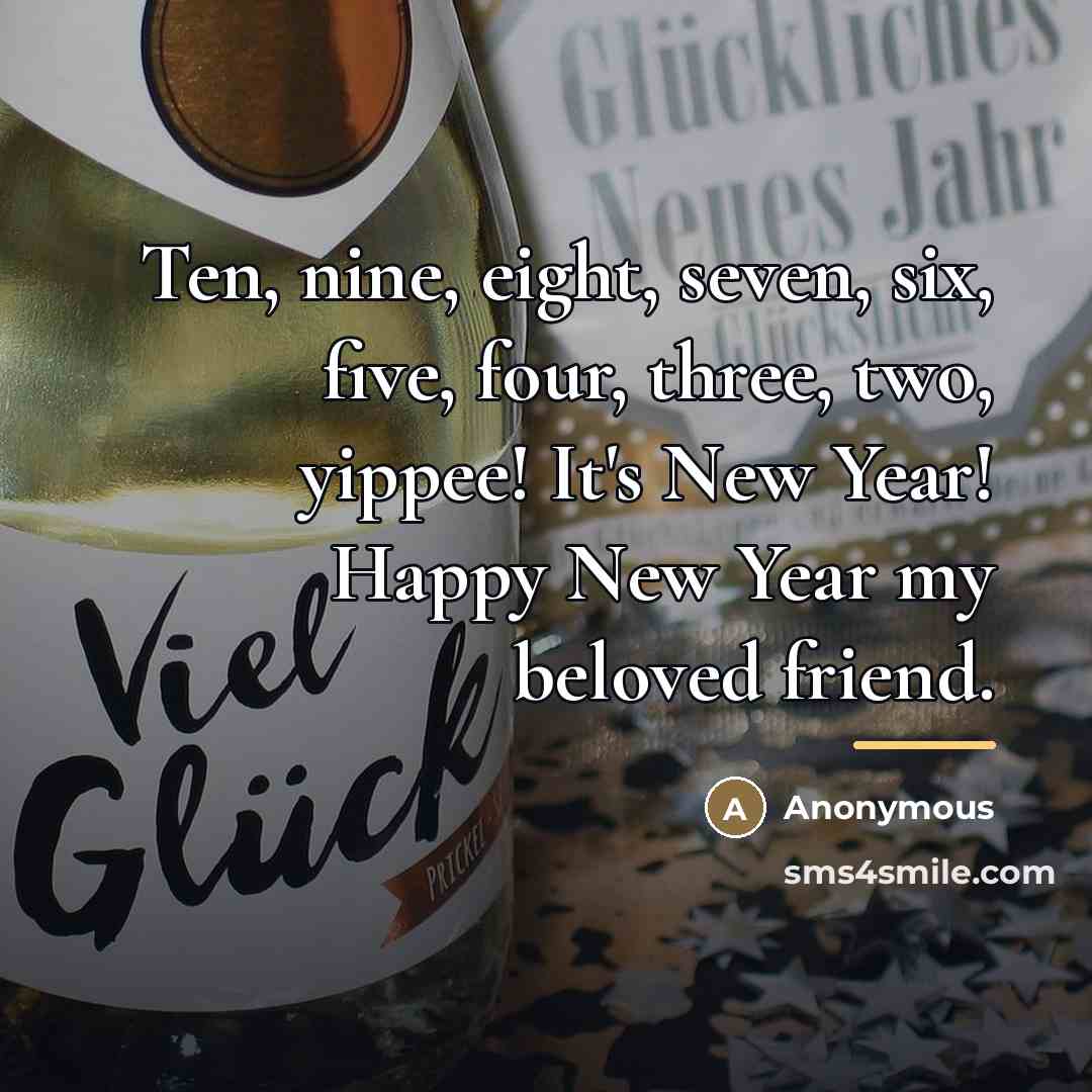 “Ten, nine, eight, seven, six, five, four, three, two, yippee!…” quote by Anonymous