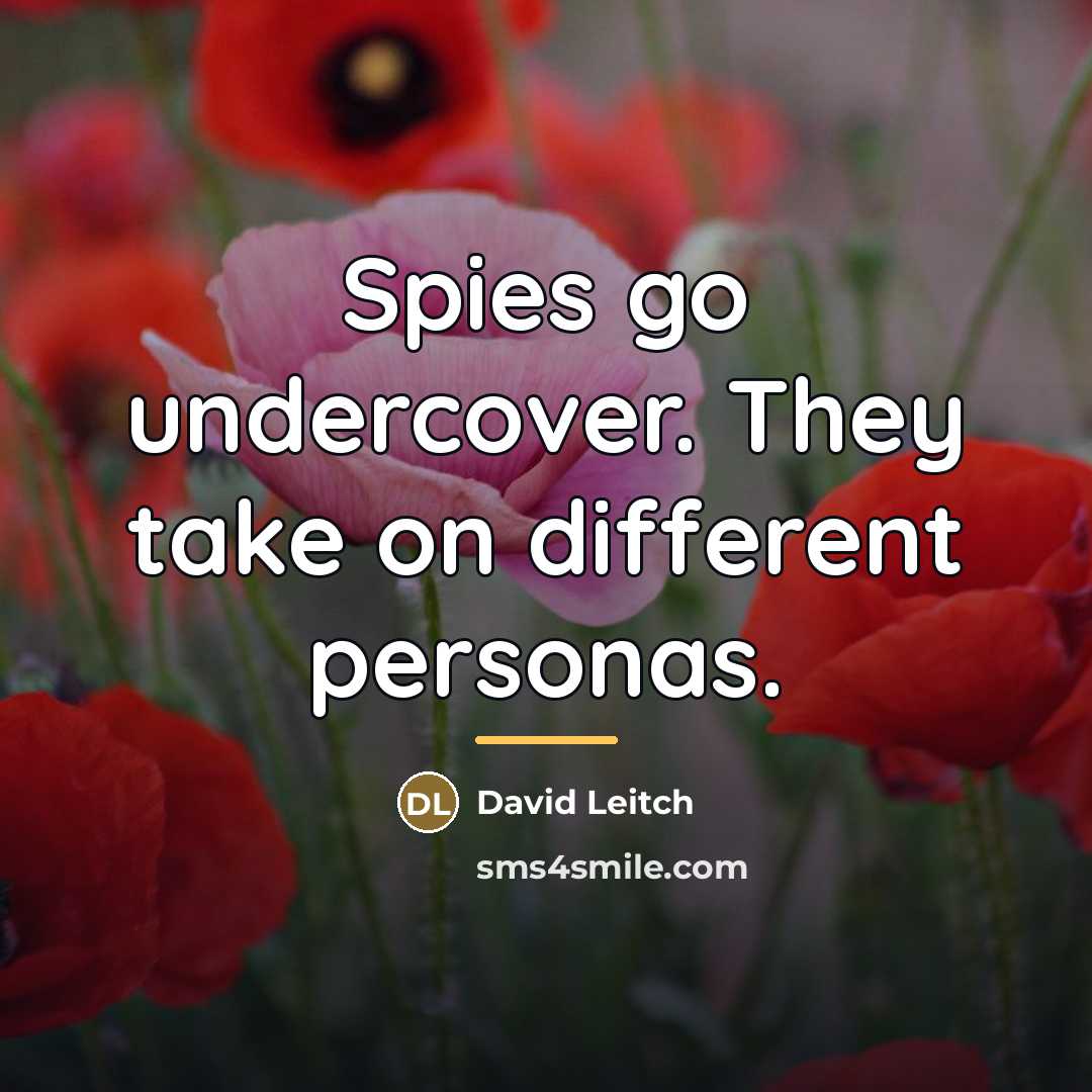 “Spies go undercover. They take on different personas.…” quote by David Leitch