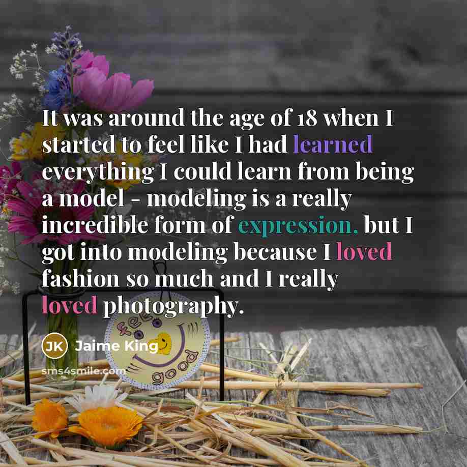 “It was around the age of 18 when I started…” quote by Jaime King