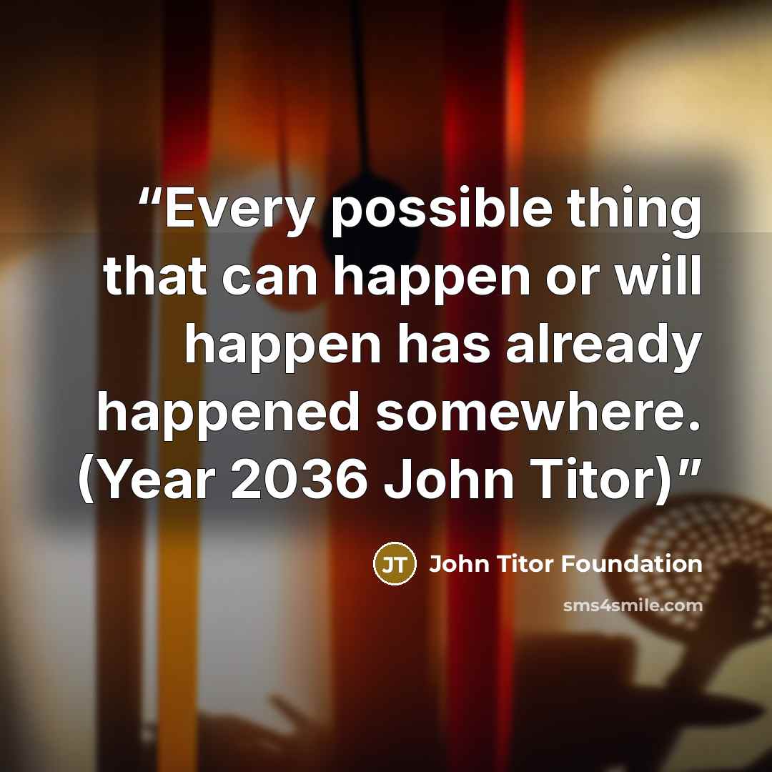 “Every possible thing that can happen or will happen has already happened somewhere. (Year 2036 John Titor)” quote by John Titor Foundation