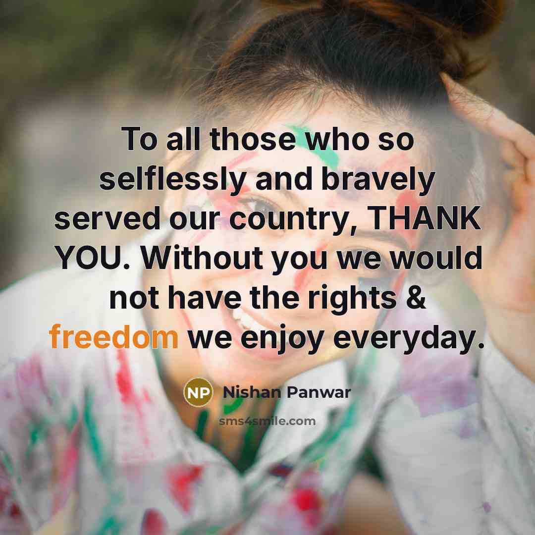 “To all those who so selflessly and bravely served our…” quote by Nishan Panwar