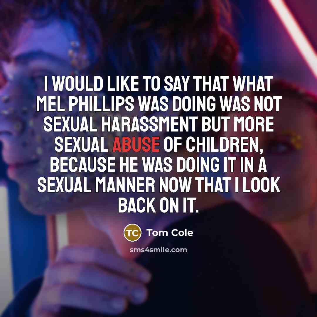 “I would like to say that what Mel Phillips was…” quote by Tom Cole