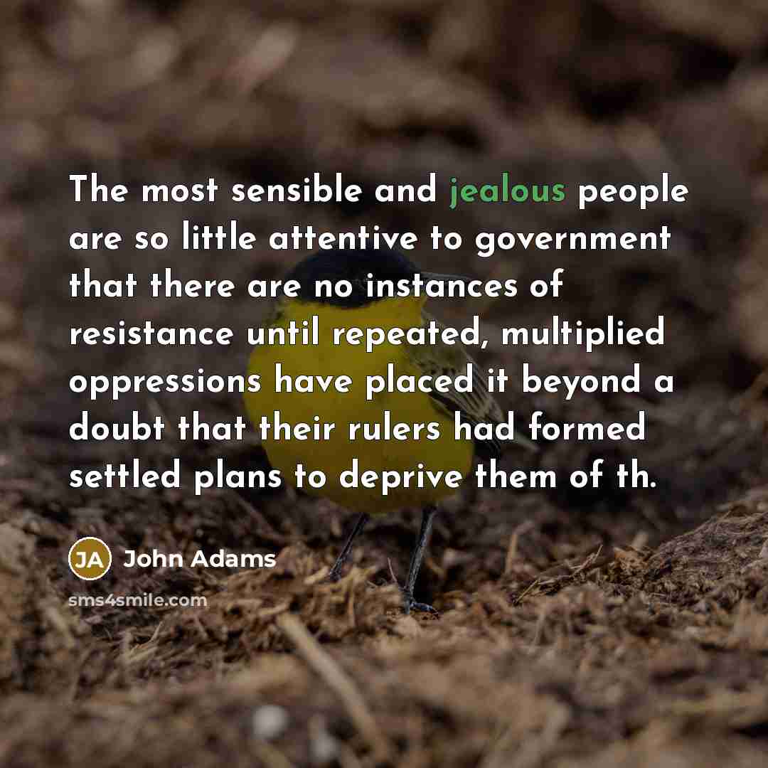 “The most sensible and jealous people are so little attentive…” quote by John Adams