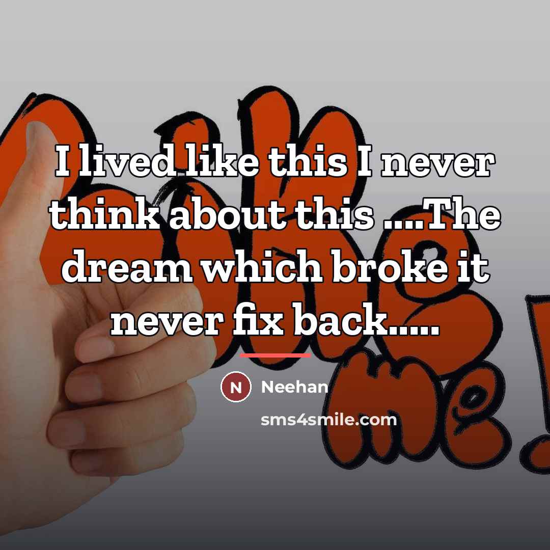 “I lived like this I never think about this ....The…” quote by Neehan