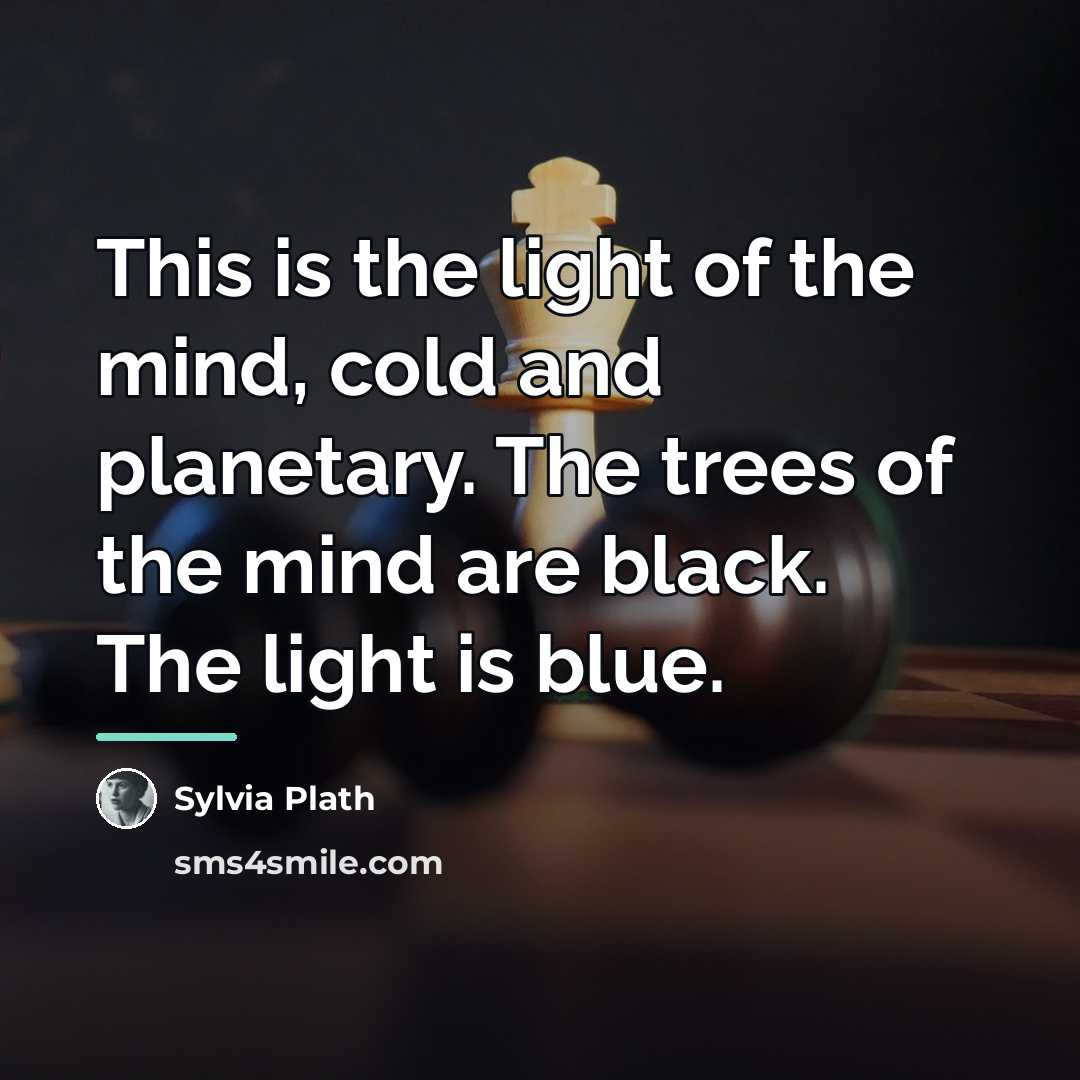 “This is the light of the mind, cold and planetary.…” quote by Sylvia Plath