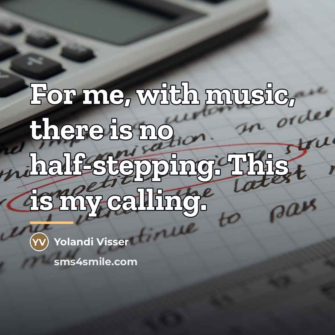“For me, with music, there is no half-stepping. This is…” quote by Yolandi Visser