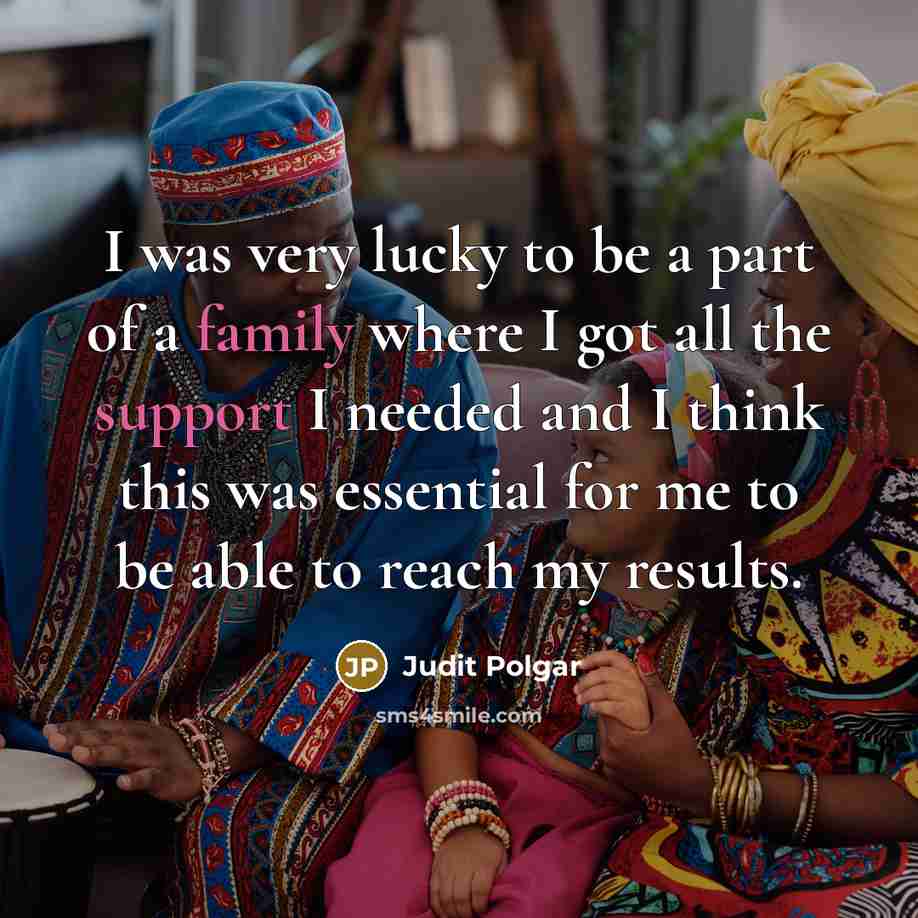 “I was very lucky to be a part of a…” quote by Judit Polgar