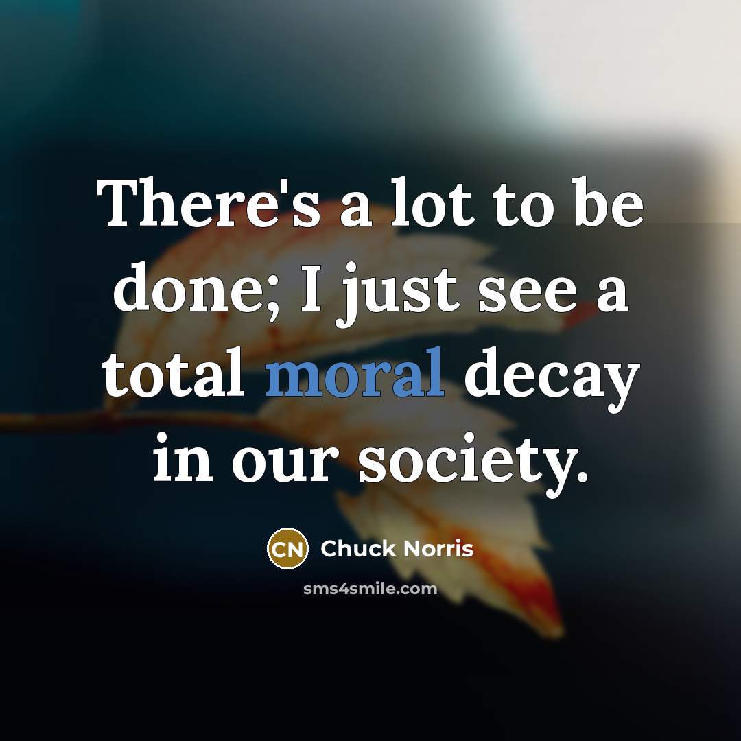 “There's a lot to be done; I just see a…” quote by Chuck Norris
