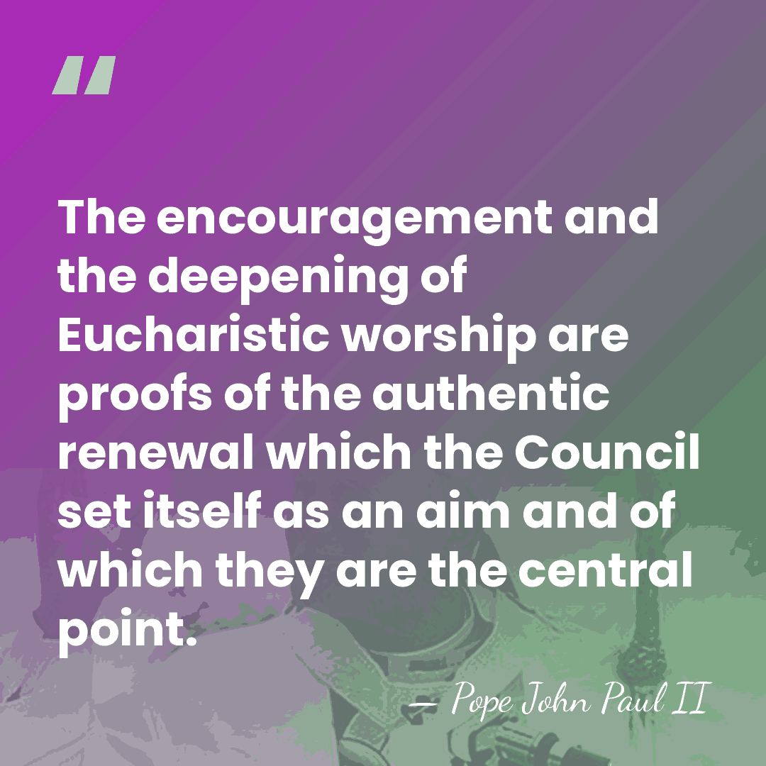 The encouragement and the deepening of Eucharistic worship are proofs of the&hellip; - Pope John Paul II