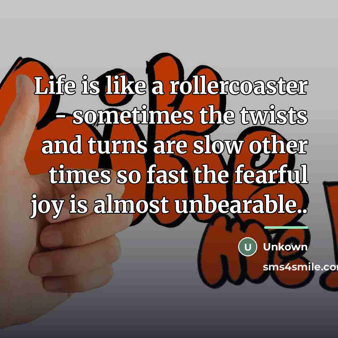 “Life is like a rollercoaster - sometimes the twists and…” quote by Unkown