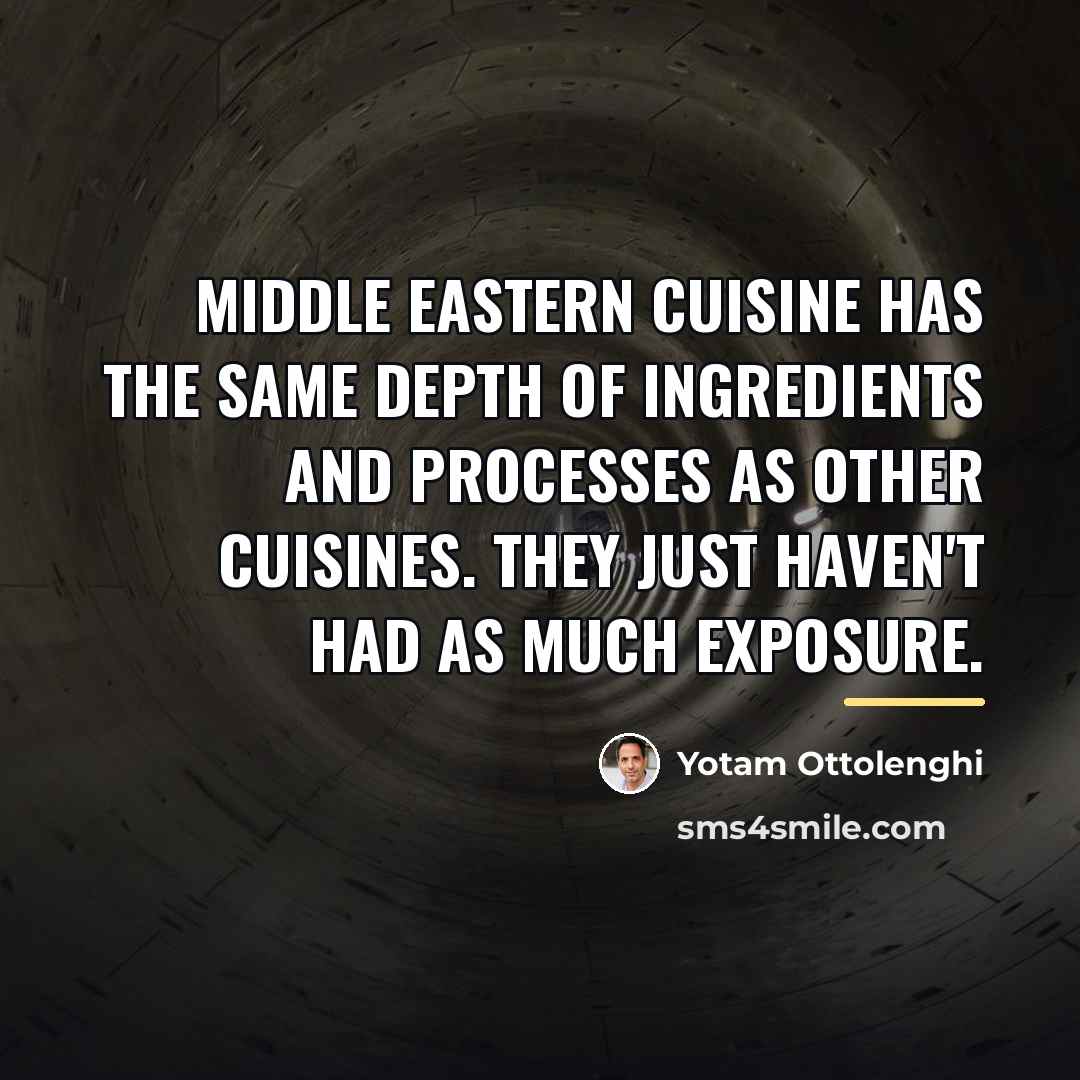 “Middle Eastern cuisine has the same depth of ingredients and…” quote by Yotam Ottolenghi