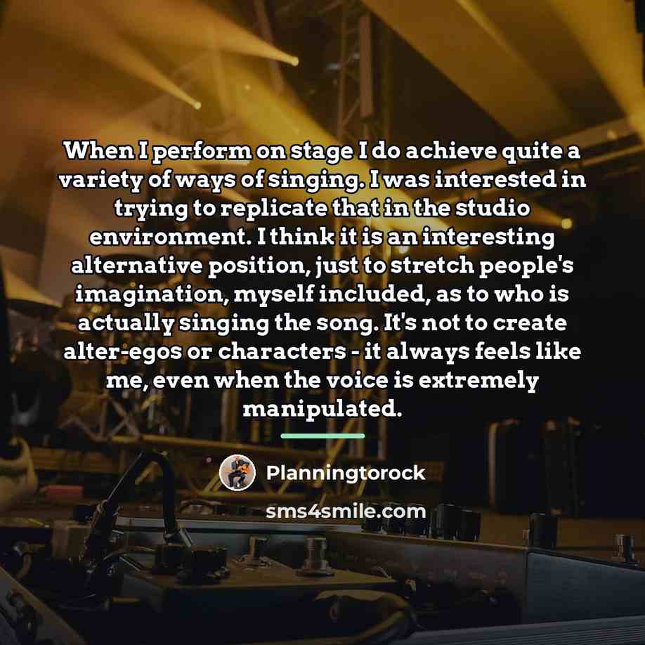 “When I perform on stage I do achieve quite a…” quote by Planningtorock