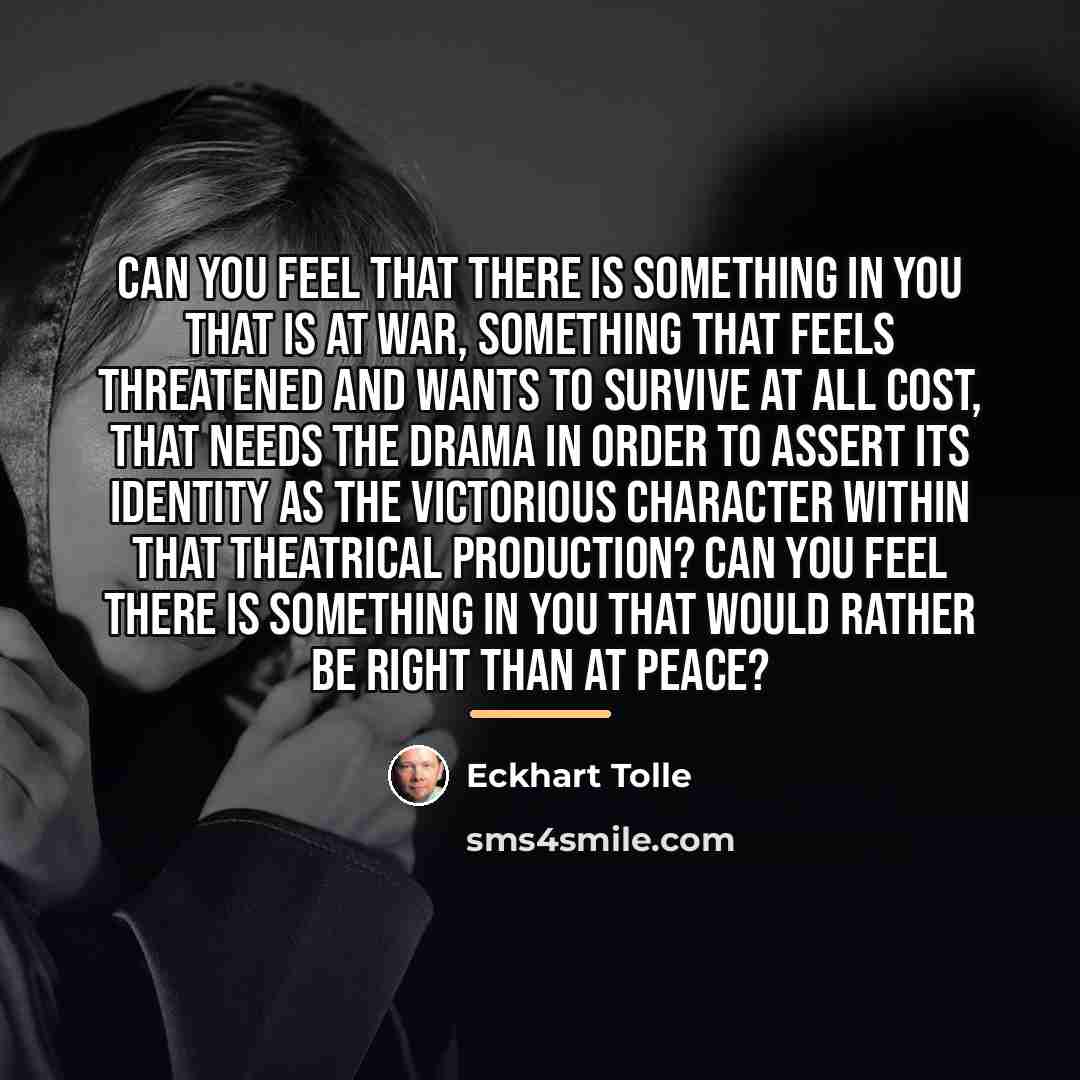 “Can you feel that there is something in you that…” quote by Eckhart Tolle