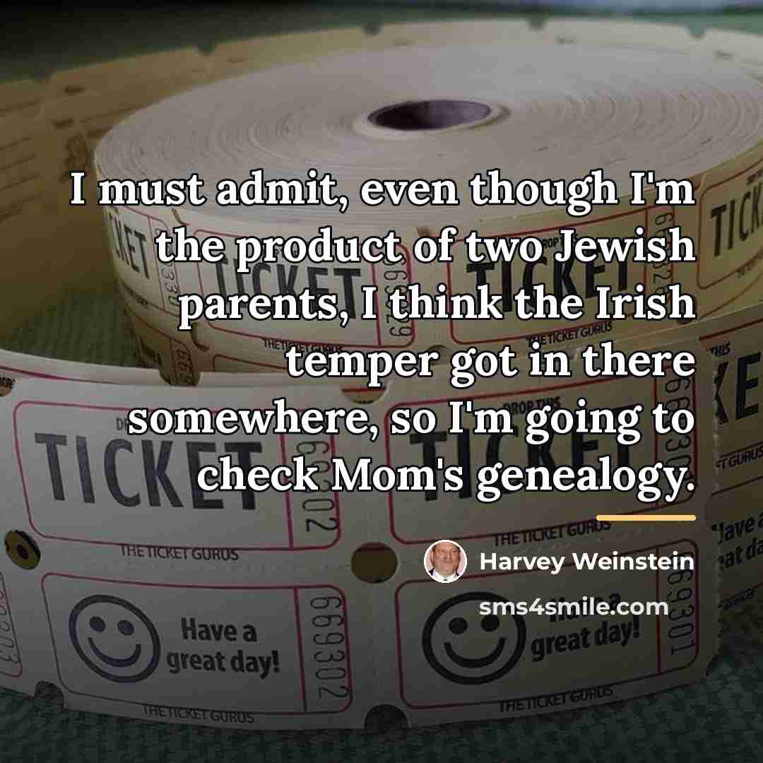 “I must admit, even though I'm the product of two…” quote by Harvey Weinstein
