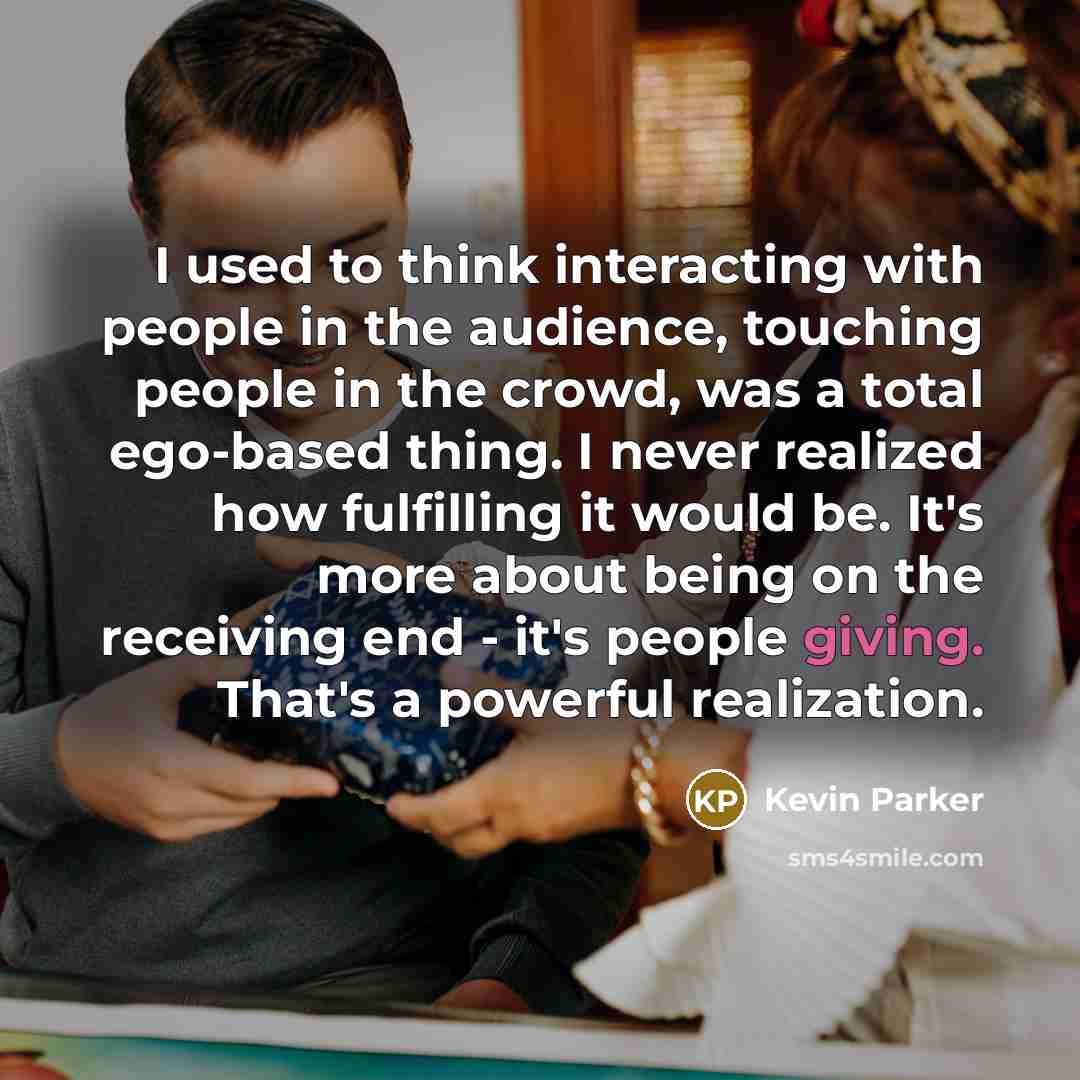 “I used to think interacting with people in the audience,…” quote by Kevin Parker