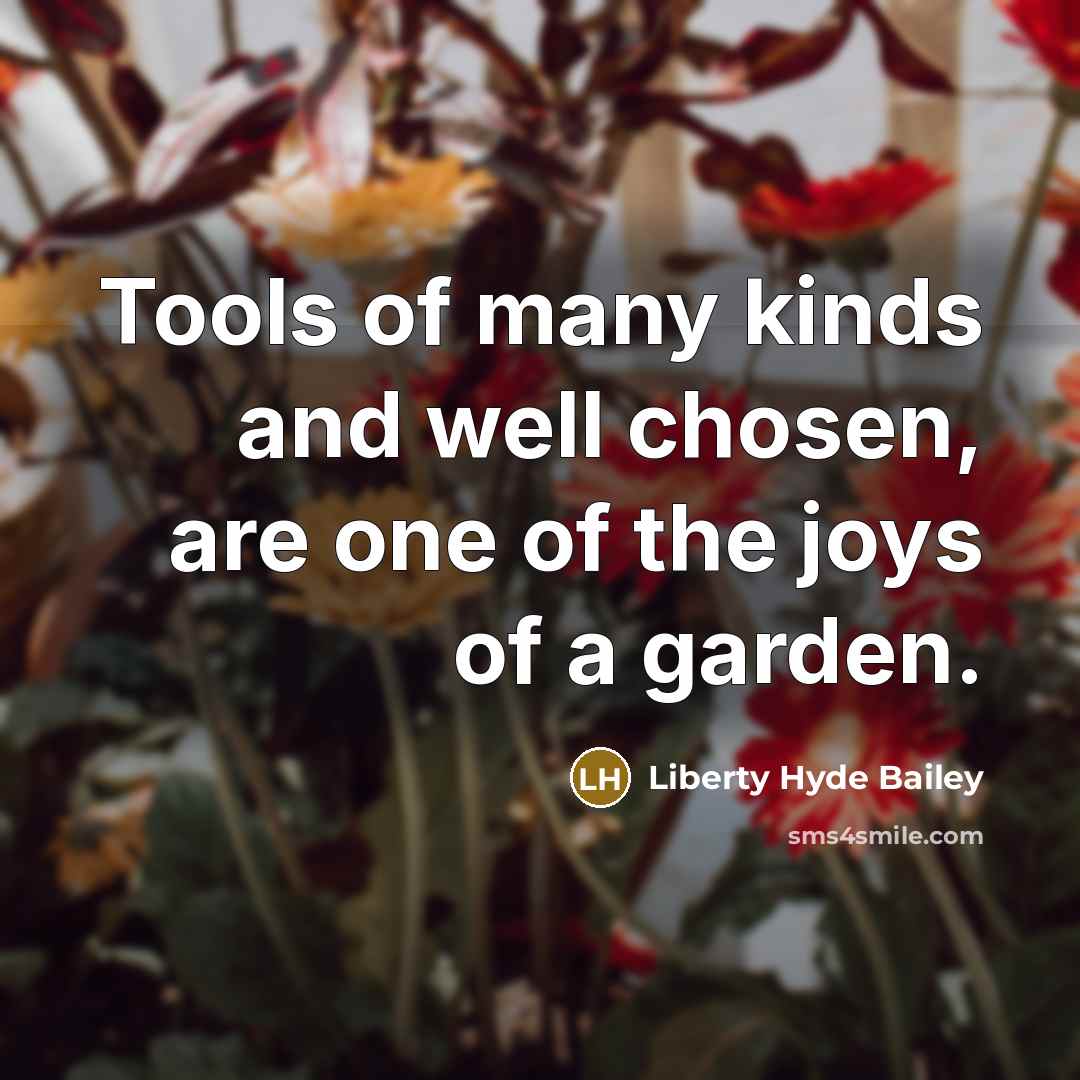 “Tools of many kinds and well chosen, are one of…” quote by Liberty Hyde Bailey
