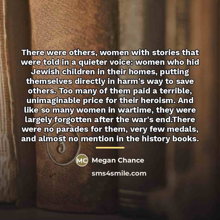 “There were others, women with stories that were told in…” quote by Megan Chance