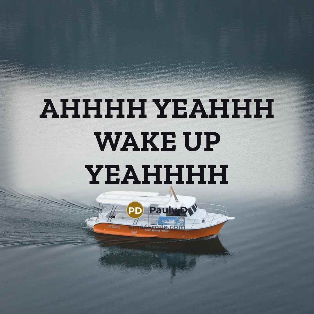 “AHHHH YEAHHH WAKE UP YEAHHHH…” quote by Pauly D