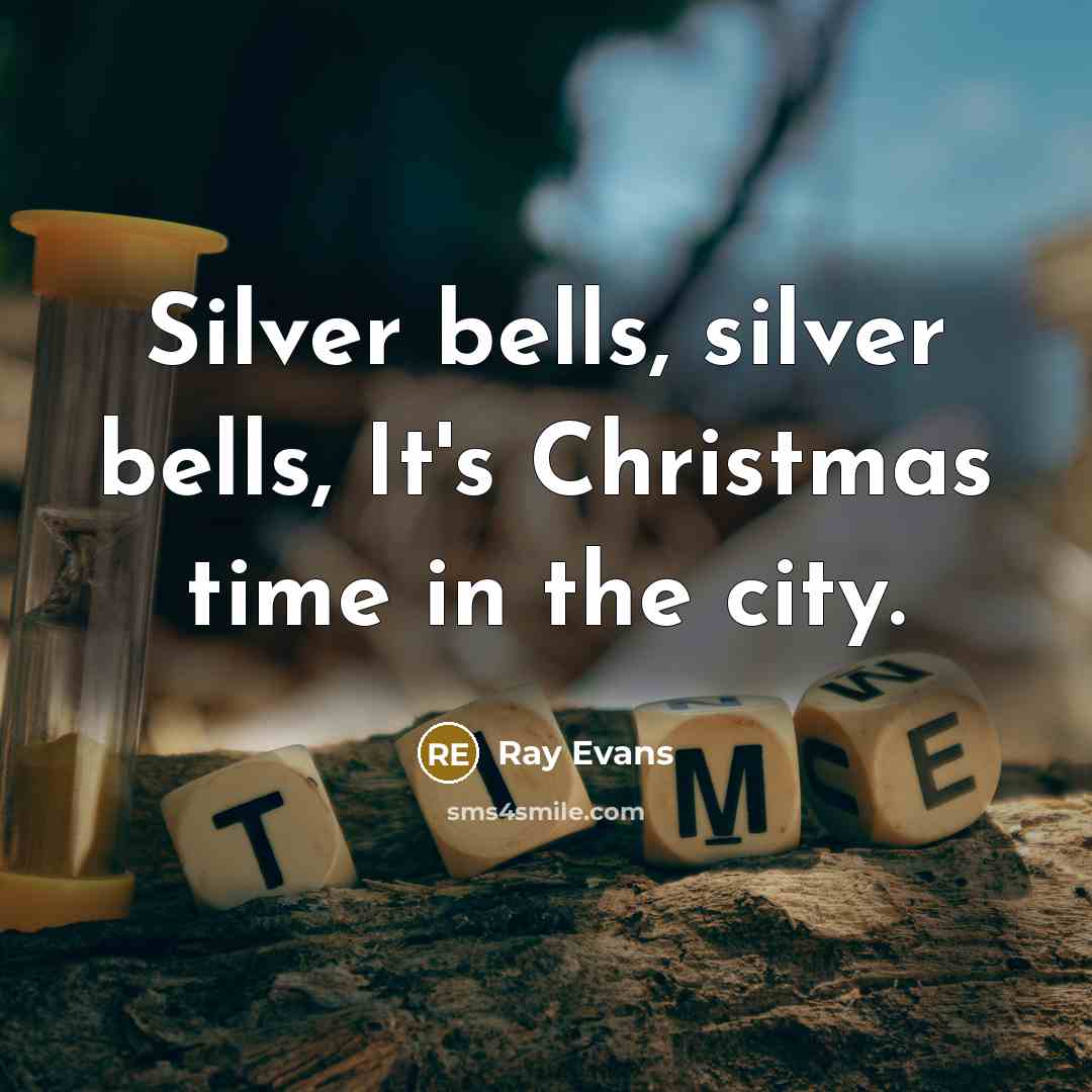 “Silver bells, silver bells, It's Christmas time in the city.…” quote by Ray Evans