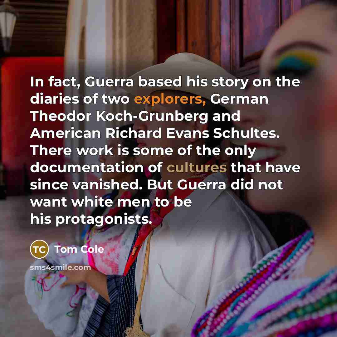 “In fact, Guerra based his story on the diaries of…” quote by Tom Cole