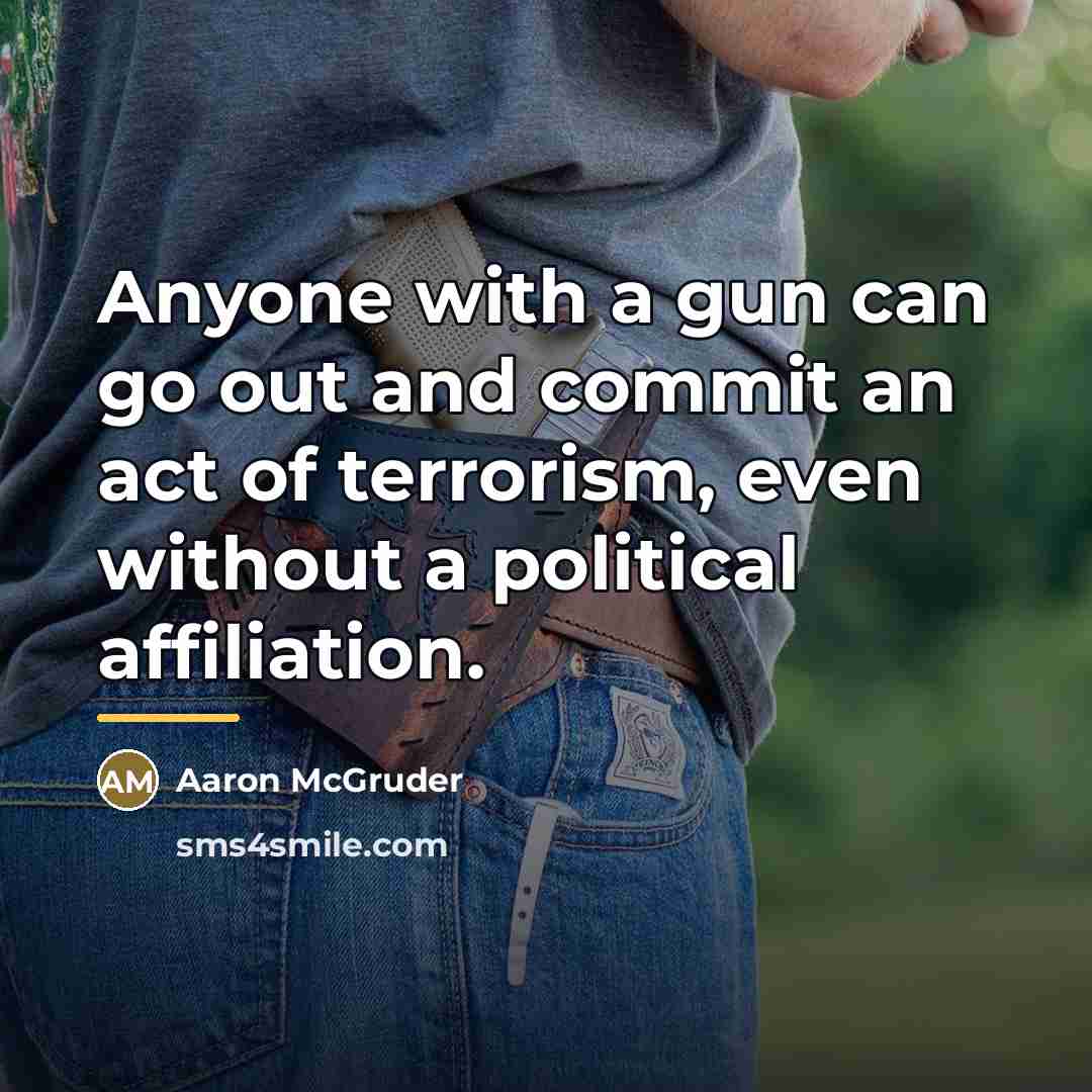 “Anyone with a gun can go out and commit an…” quote by Aaron McGruder
