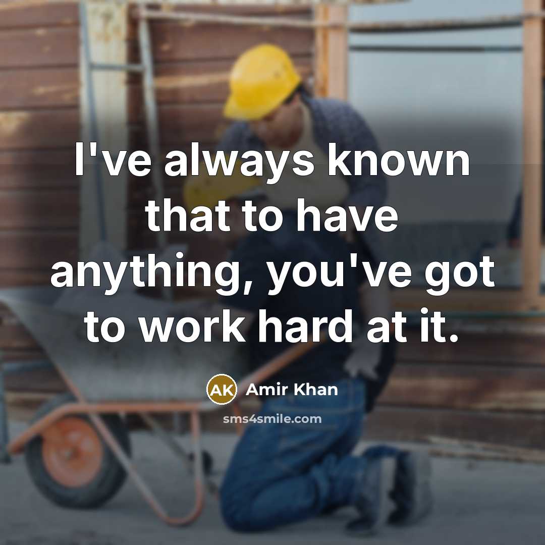 “I've always known that to have anything, you've got to…” quote by Amir Khan