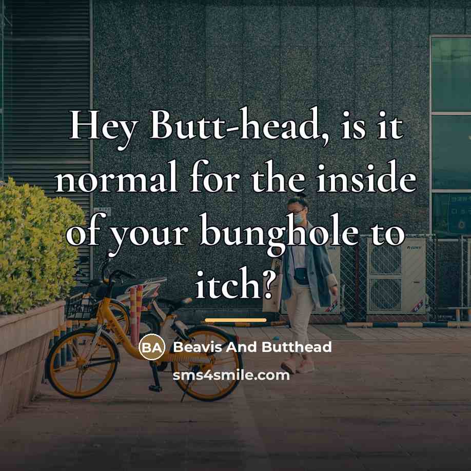 “Hey Butt-head, is it normal for the inside of your…” quote by Beavis And Butthead