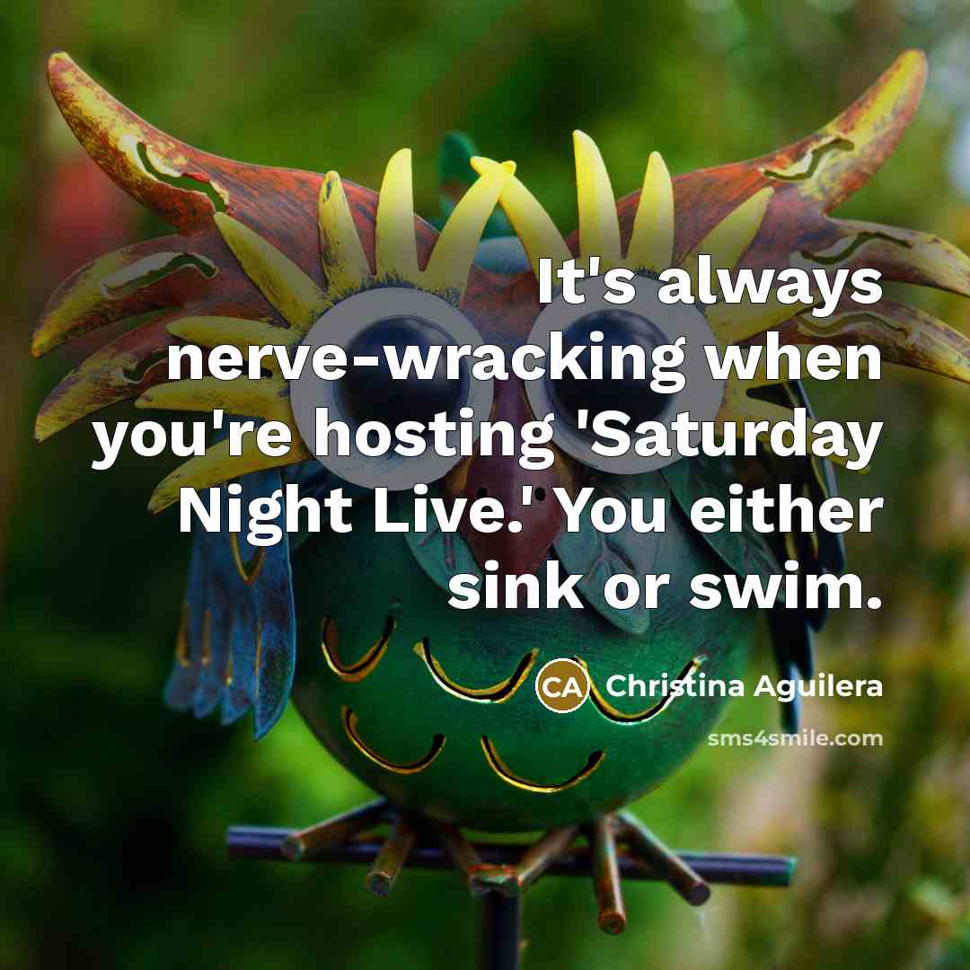 “It's always nerve-wracking when you're hosting 'Saturday Night Live.' You…” quote by Christina Aguilera