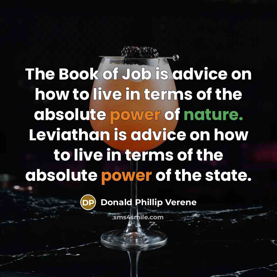“The Book of Job is advice on how to live…” quote by Donald Phillip Verene