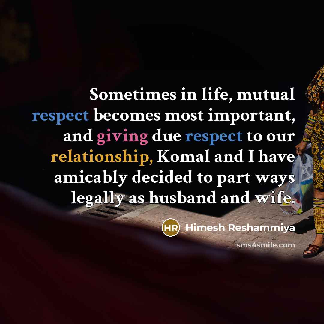 “Sometimes in life, mutual respect becomes most important, and giving…” quote by Himesh Reshammiya