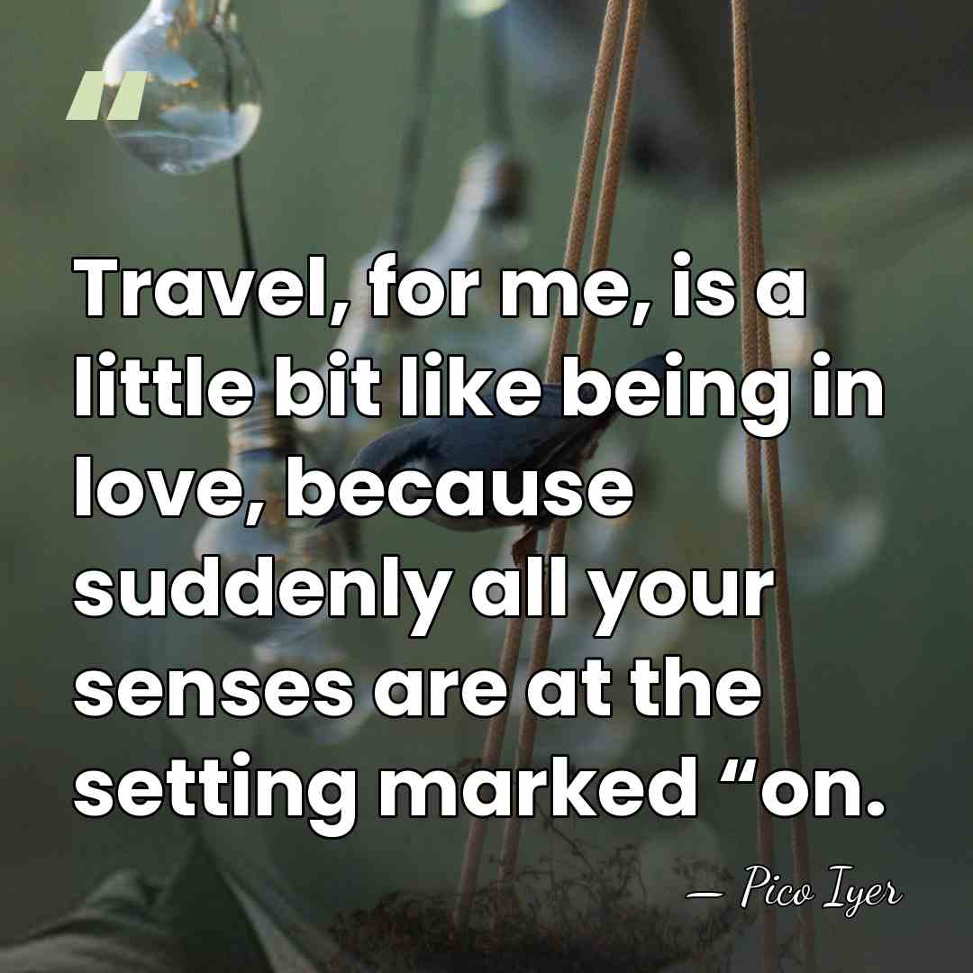 Travel, for me, is a little bit like being in love, because&hellip; - Pico Iyer