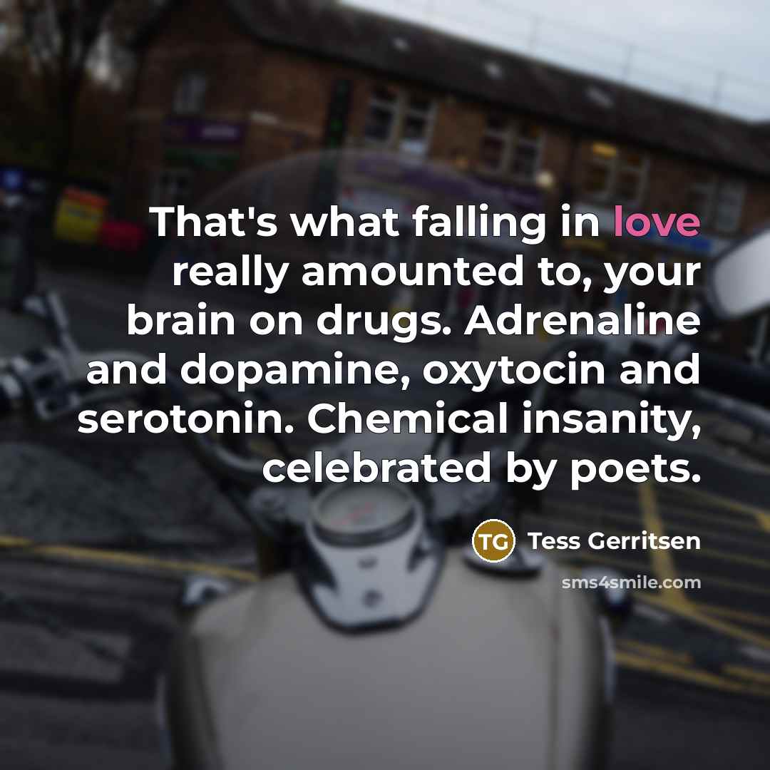 “That's what falling in love really amounted to, your brain…” quote by Tess Gerritsen