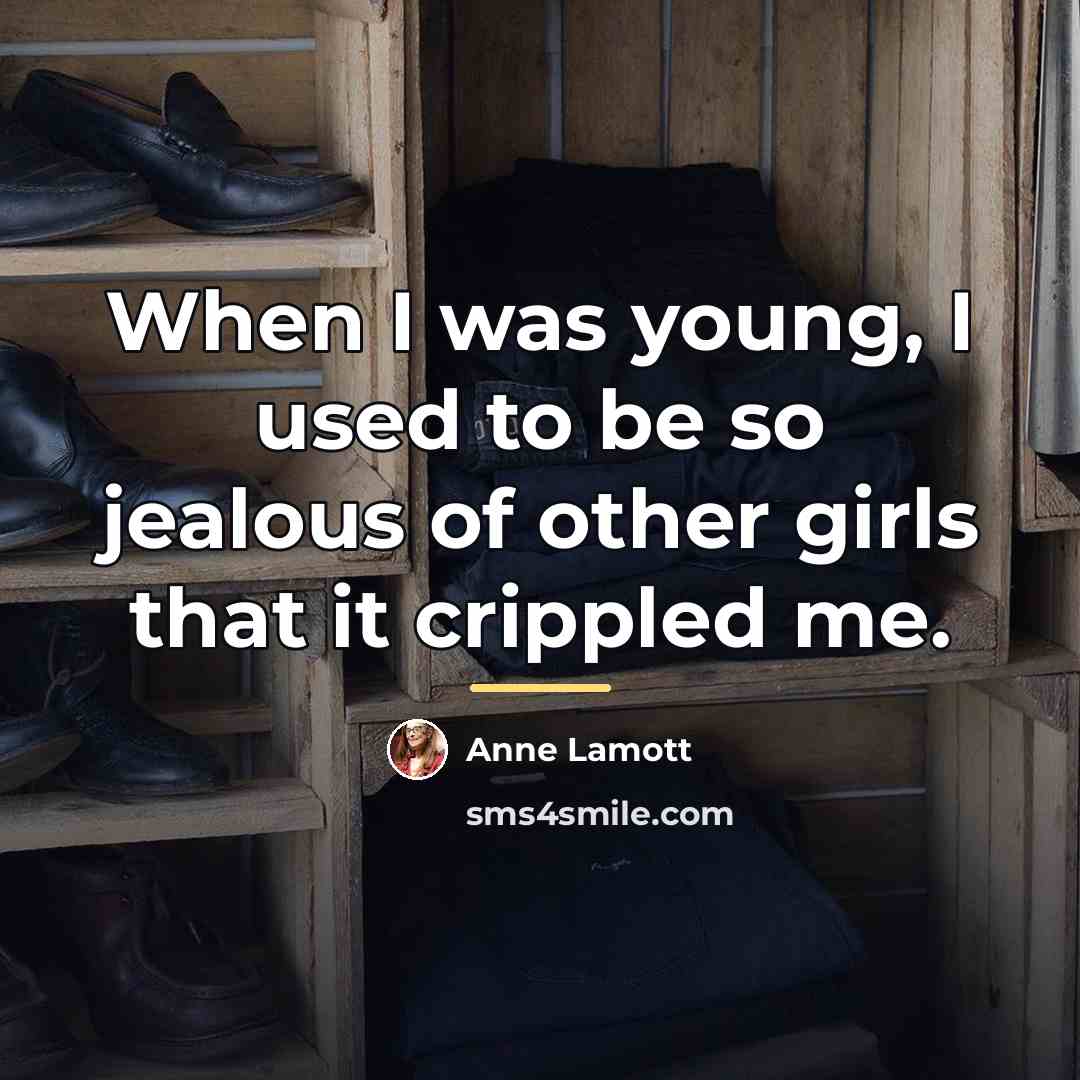 “When I was young, I used to be so jealous…” quote by Anne Lamott