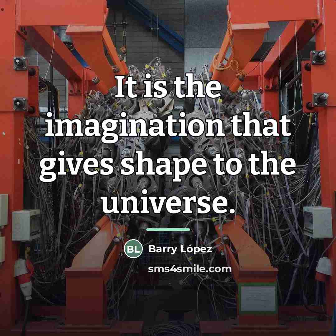 “It is the imagination that gives shape to the universe.…” quote by Barry Lopez