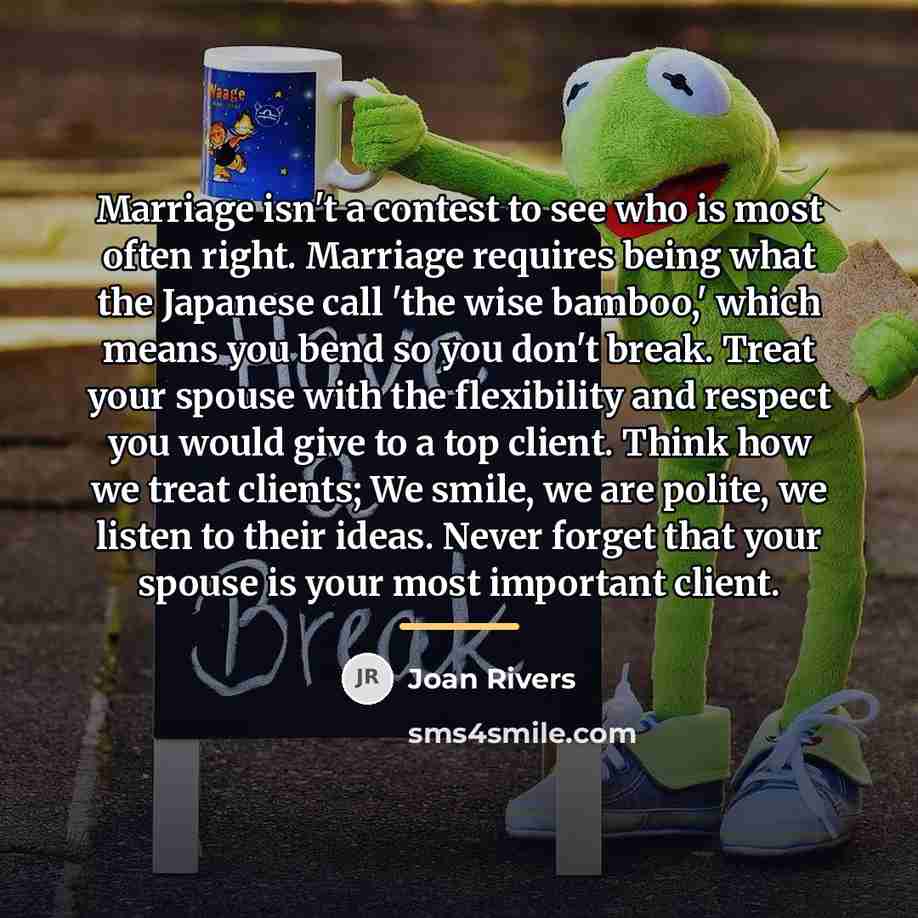 “Marriage isn't a contest to see who is most often…” quote by Joan Rivers