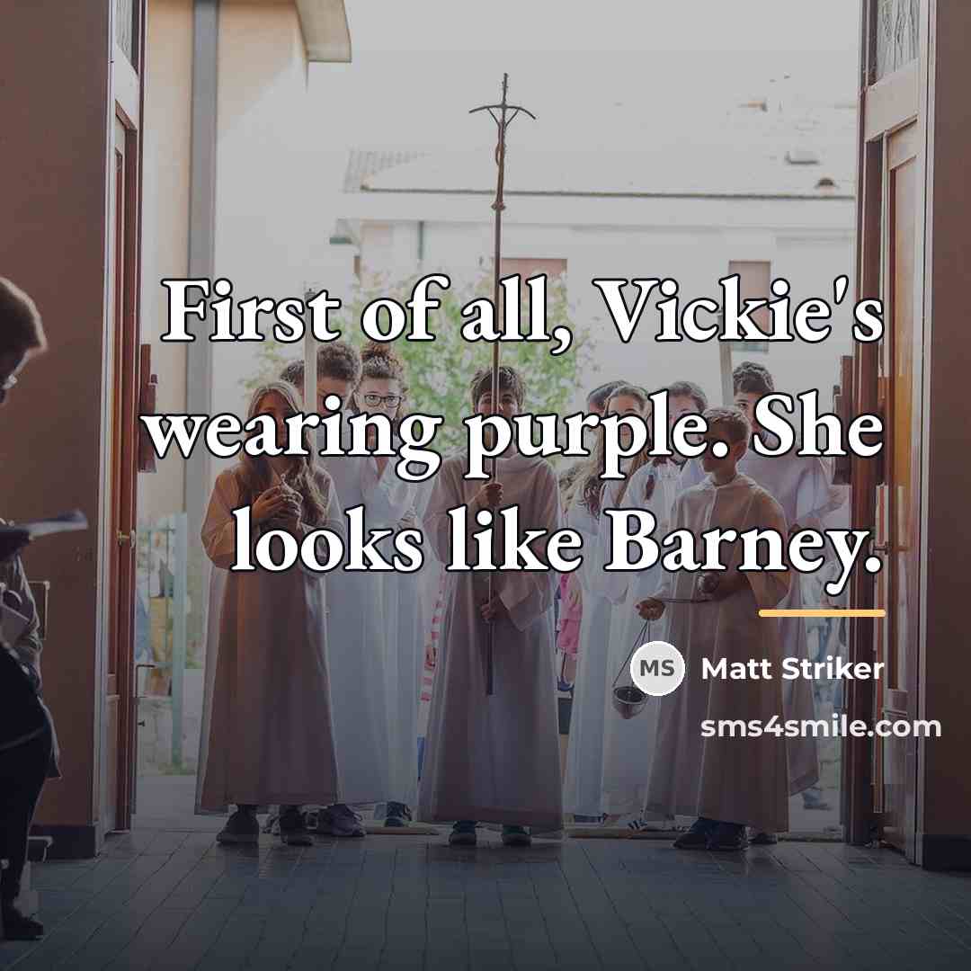 “First of all, Vickie's wearing purple. She looks like Barney.…” quote by Matt Striker