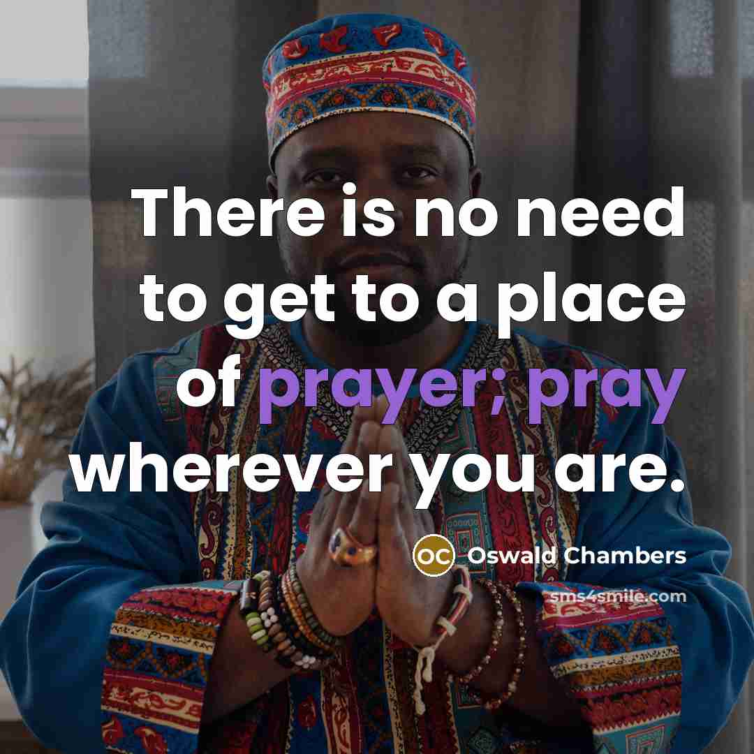 “There is no need to get to a place of…” quote by Oswald Chambers