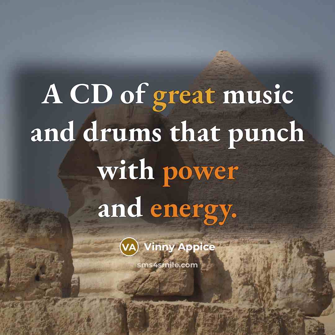 “A CD of great music and drums that punch with power and energy.” quote by Vinny Appice