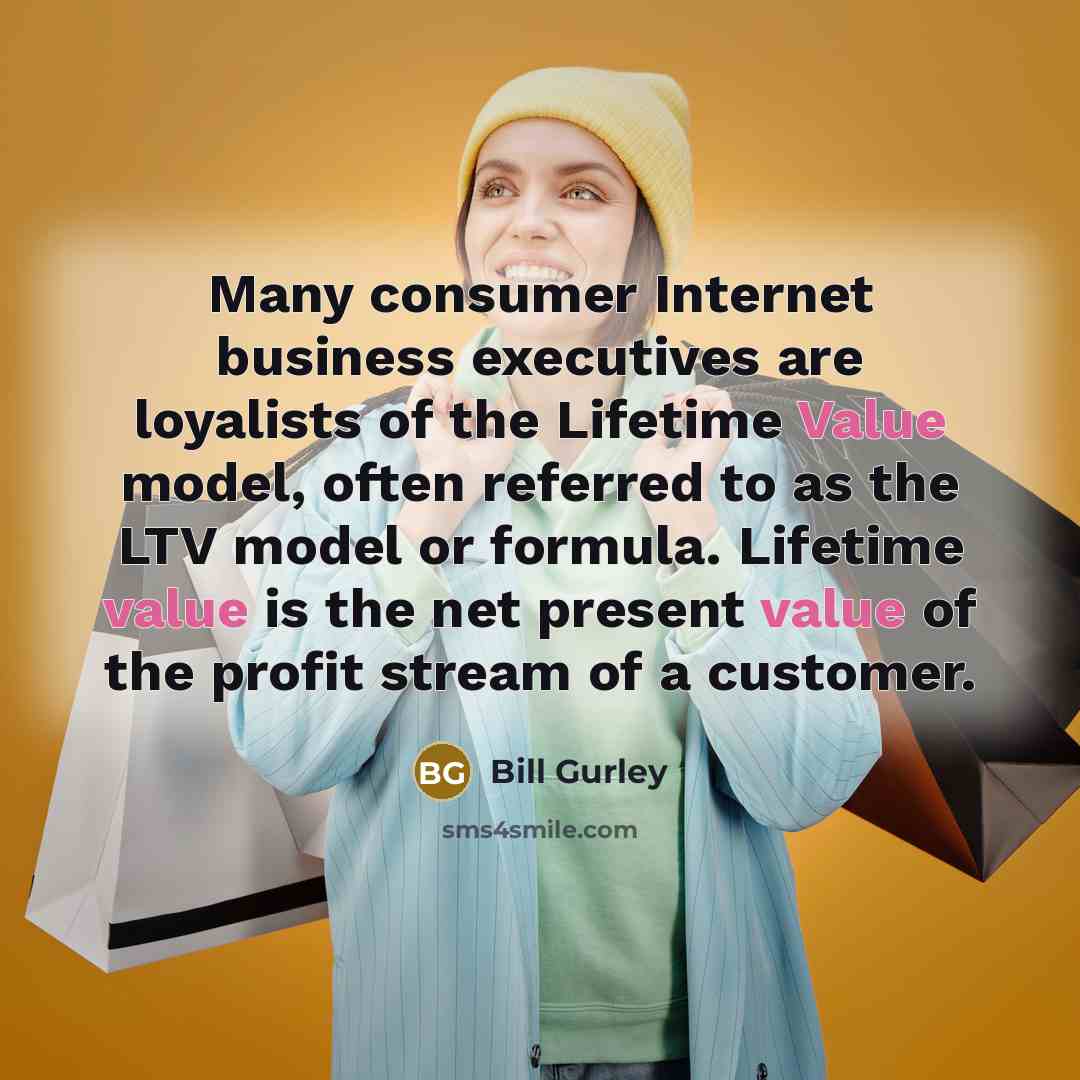 “Many consumer Internet business executives are loyalists of the Lifetime…” quote by Bill Gurley