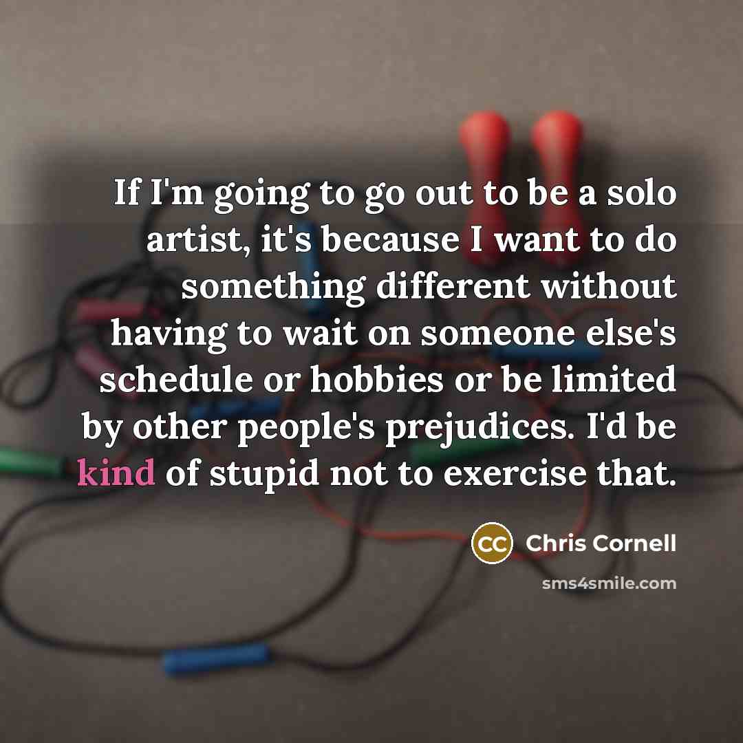 “If I'm going to go out to be a solo…” quote by Chris Cornell