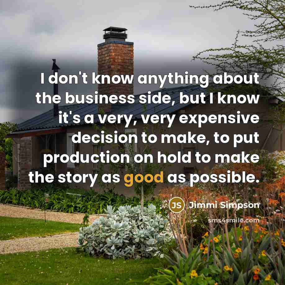 “I don't know anything about the business side, but I…” quote by Jimmi Simpson
