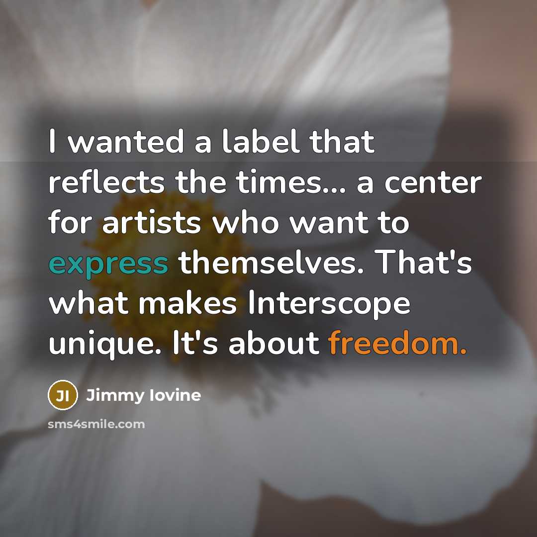 “I wanted a label that reflects the times... a center…” quote by Jimmy Iovine