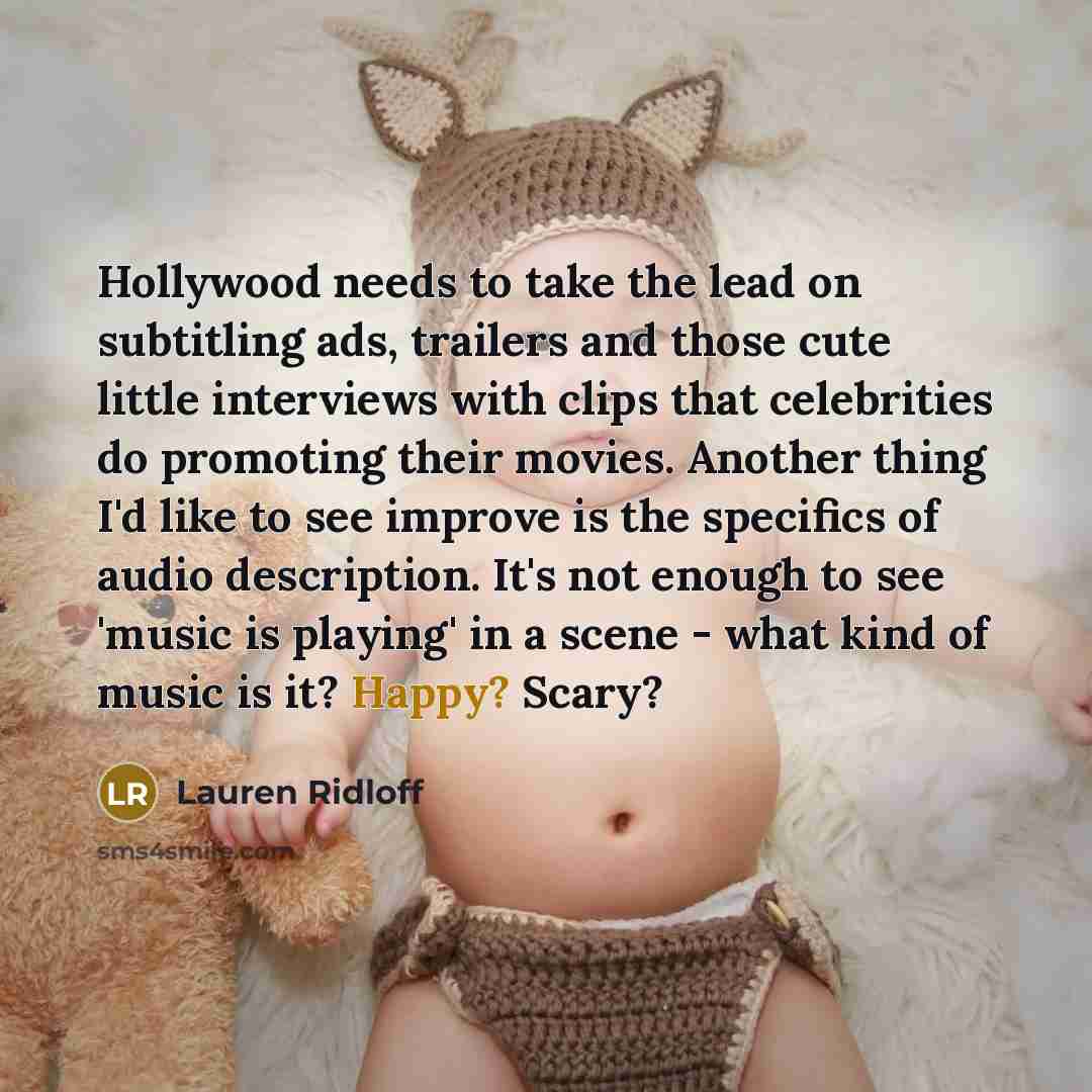 “Hollywood needs to take the lead on subtitling ads, trailers…” quote by Lauren Ridloff