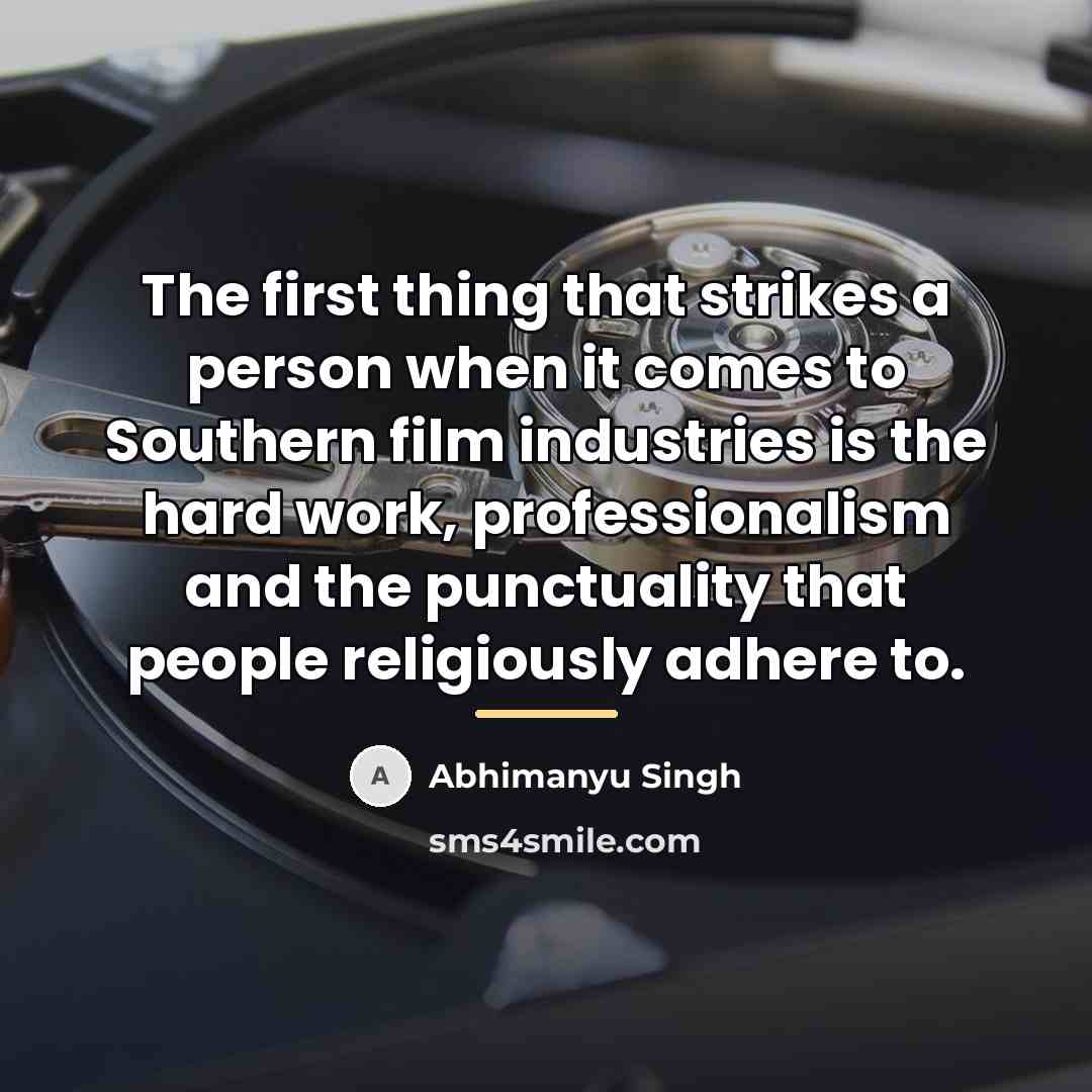 “The first thing that strikes a person when it comes…” quote by Abhimanyu Singh