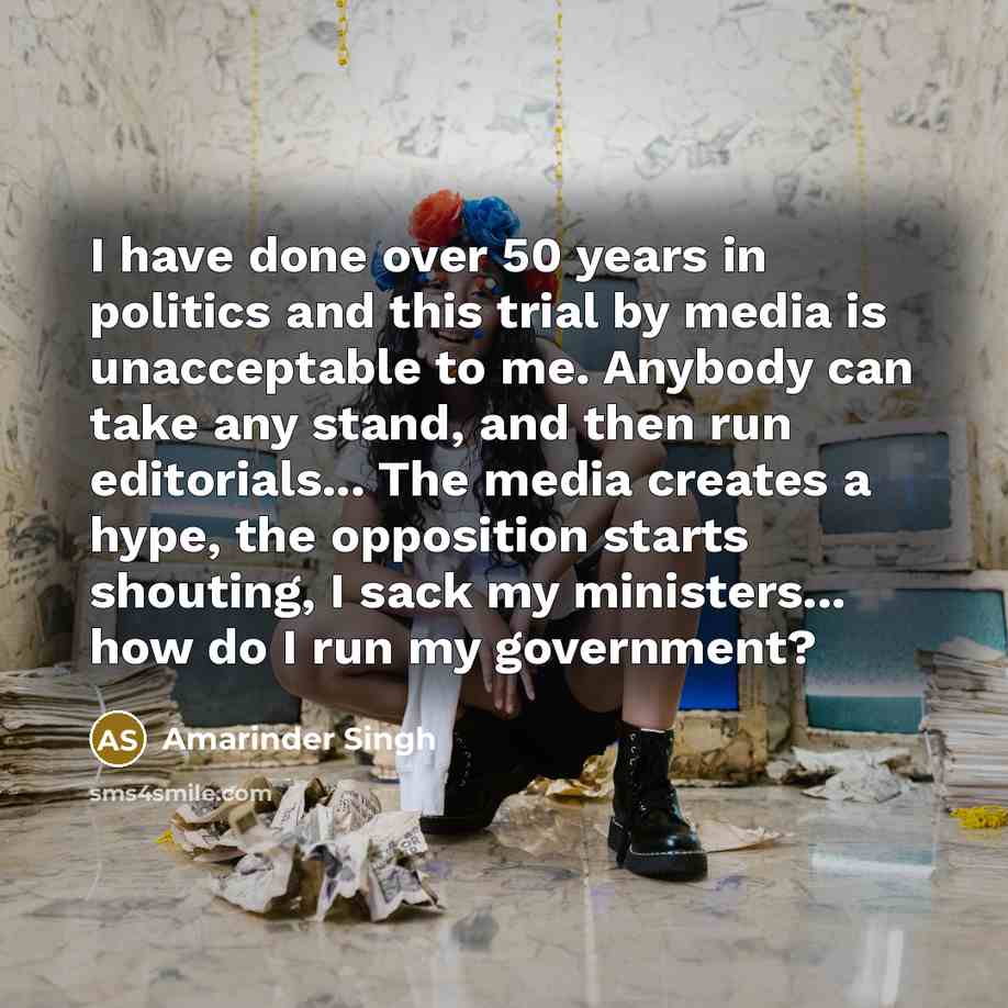 “I have done over 50 years in politics and this…” quote by Amarinder Singh