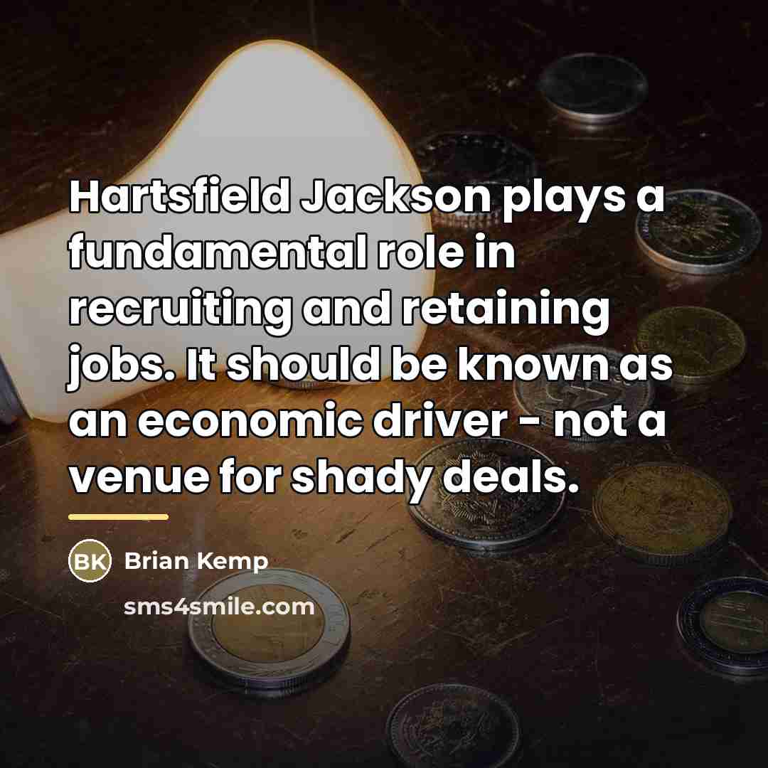 “Hartsfield Jackson plays a fundamental role in recruiting and retaining…” quote by Brian Kemp