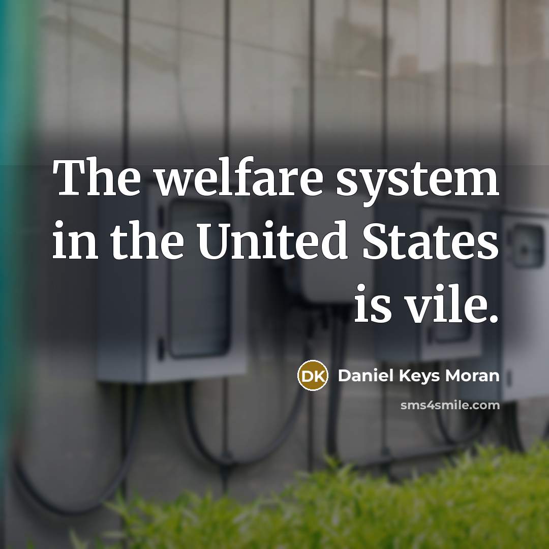 “The welfare system in the United States is vile.…” quote by Daniel Keys Moran